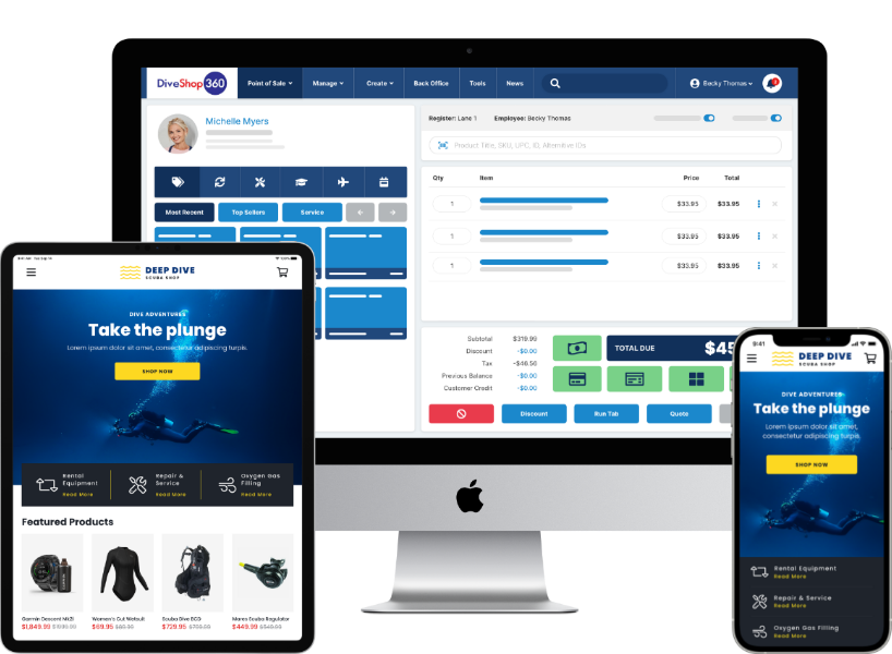 Dive POS with Devices